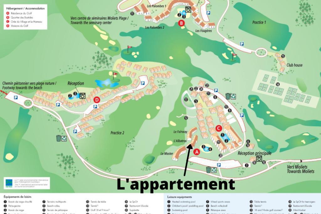 Apartamento L'APPART VUE GOLF Piscines Nature Océan A MOLIETS Exterior foto